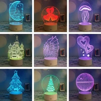 touch remote control colorful night light touch control multi shape acrylic material table lamp cute cartoon table lamp