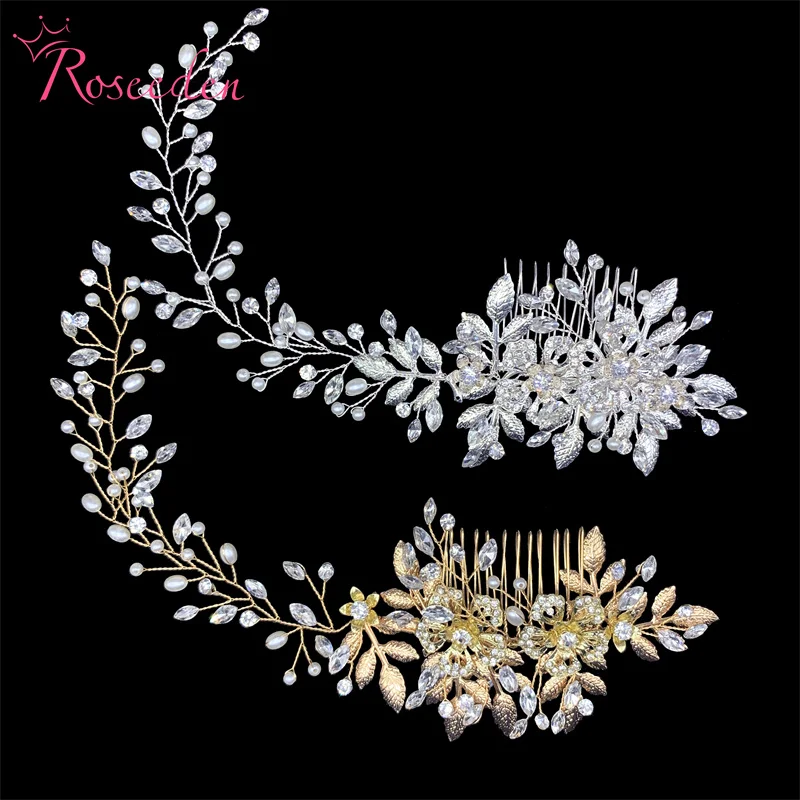 

Новое поступление, цветочный свадебный гребень для волос, боковые гребни для невесты, украшения для волос RE4036