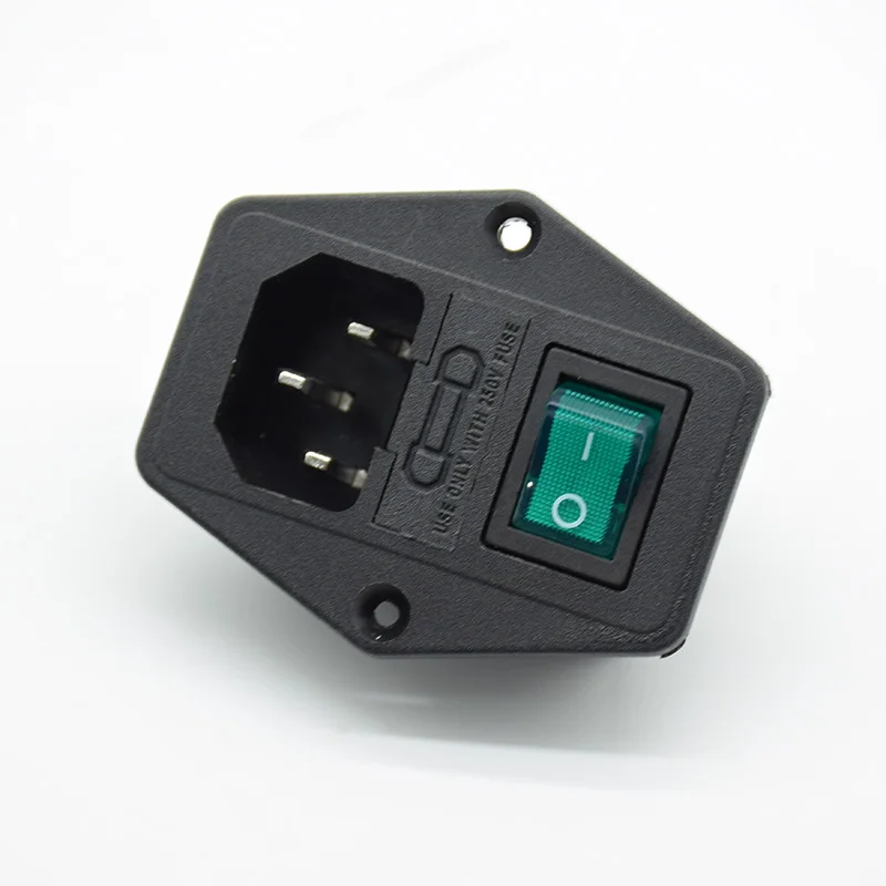 1 шт. клавишный выключатель питания IEC 3 Pin 320 C14 Входная мощность стандартный