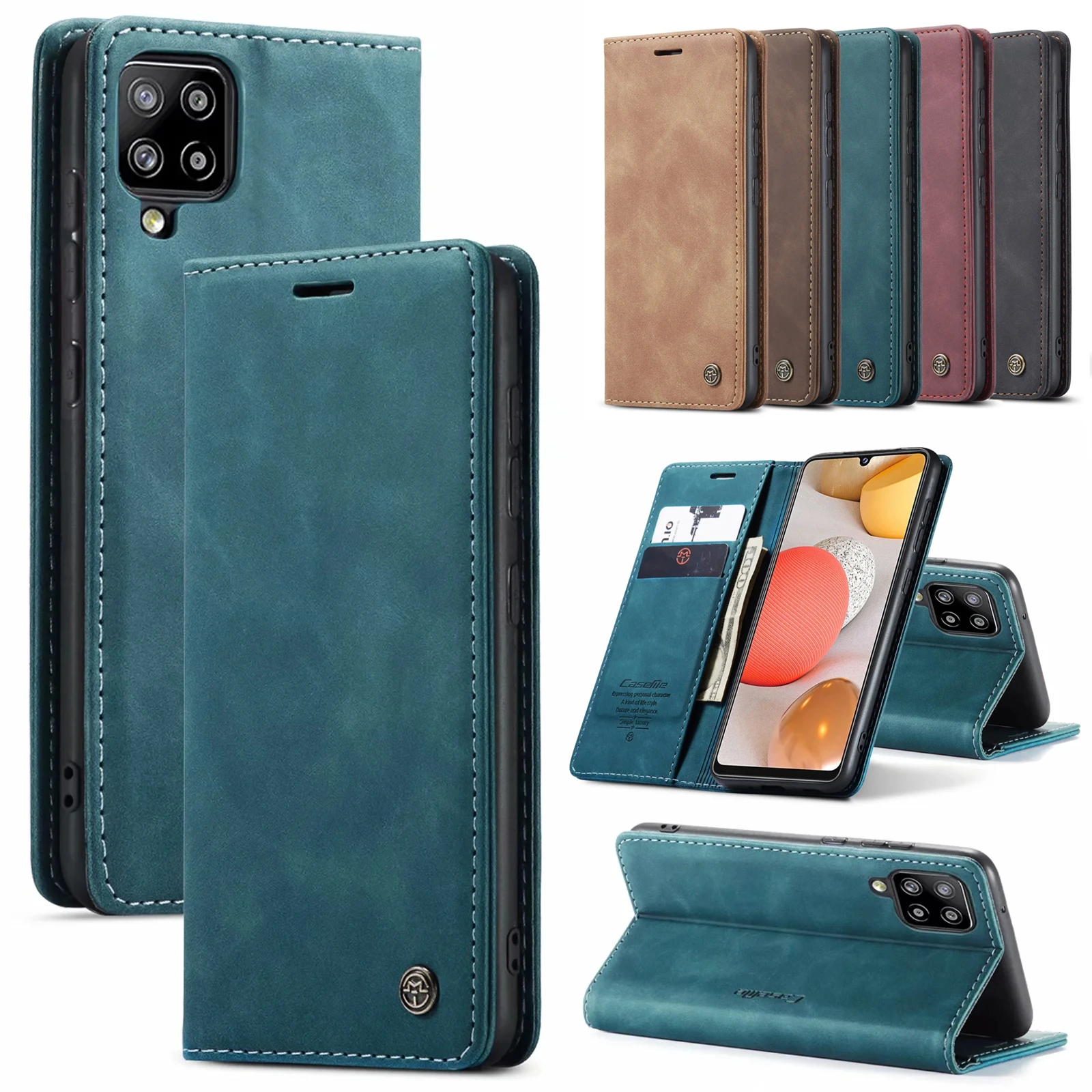 

Leather Case For Samsung Galaxy A42 A12 A32 A52 A72 5G M51 A51 A71 A31 A41 A21S A30 A40 A50 A70 S Magnet Flip Wallet Card Cover