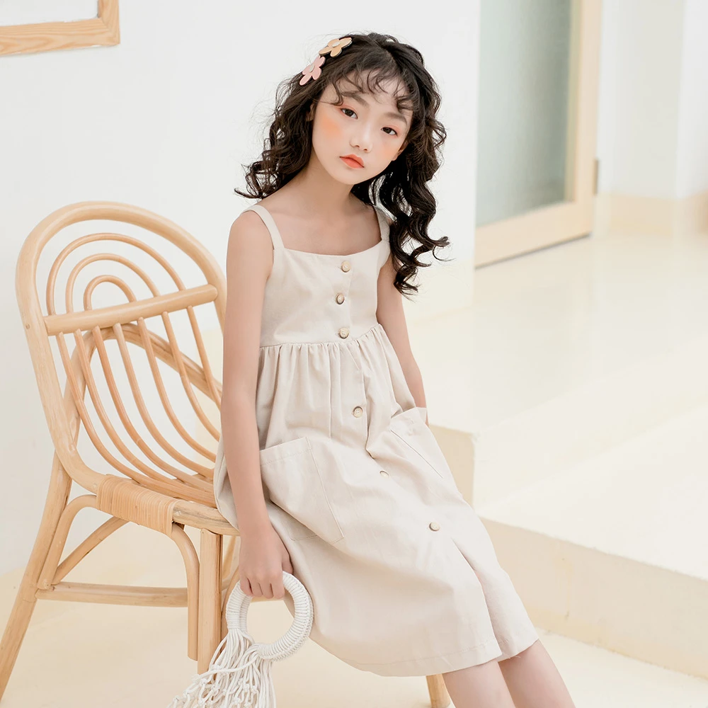 Хлопчатобумажные платья для девочек-подростков лето 2020 новые модные девочек