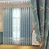 european style modern atmospheric embossed embroidered curtains for living room bedroom study blackout curtains custom