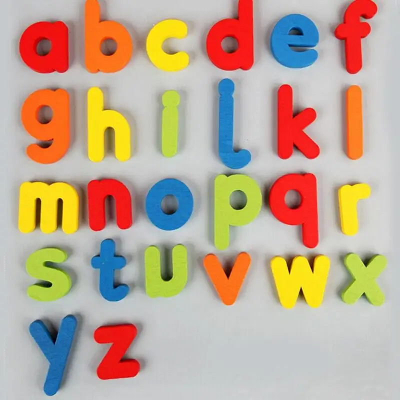 

Educational Toys For Children 26Pcs English Alphabet Letters Wood Early Education Cognitive Words Spelling Practice Game