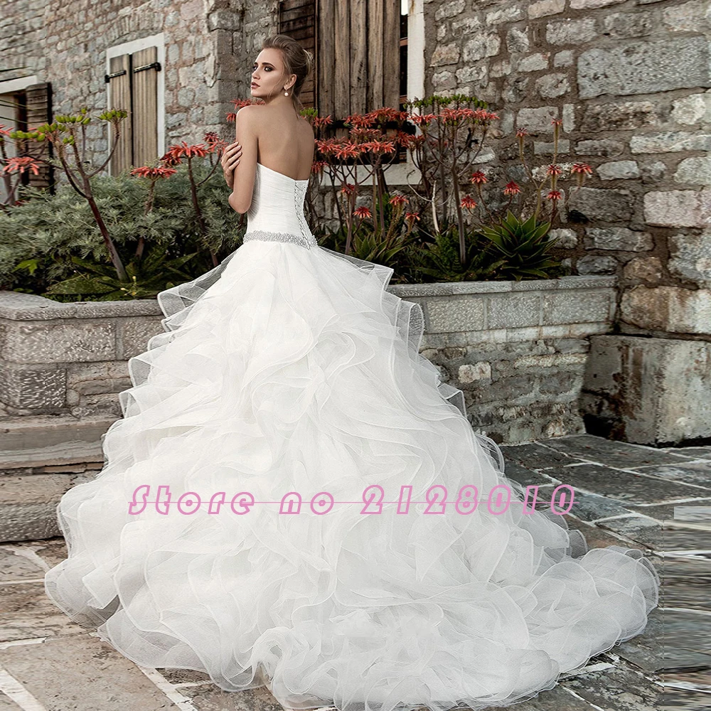 Бальное платье принцессы Свадебные платья Vestidos De Noiva Великолепные белые пышные с