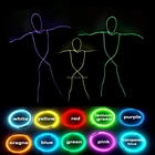 Модная новинка, неосветильник кой, танцевальный костюм EL Wire, светодиодный костюм для мужчин и женщин, костюм для вечевечерние