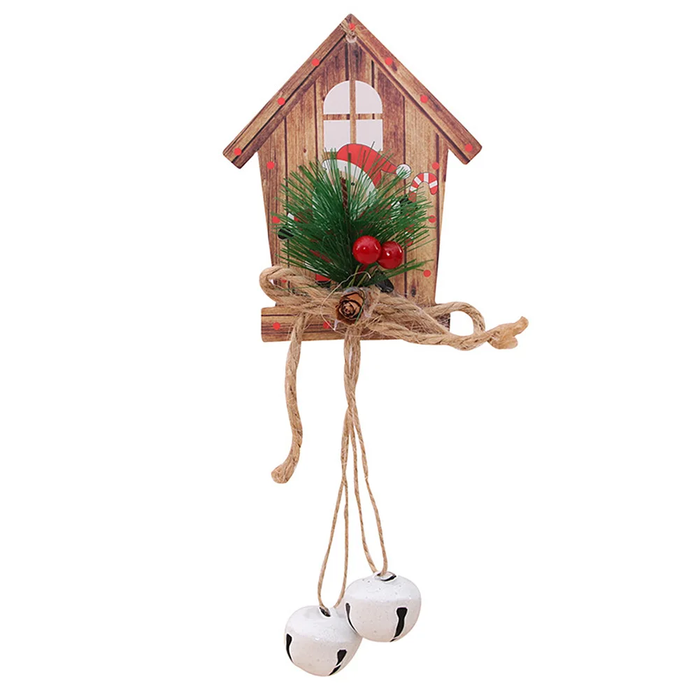 4 шт. деревянный Рождественский колокольчик подвеска звезда дом форма орнамент