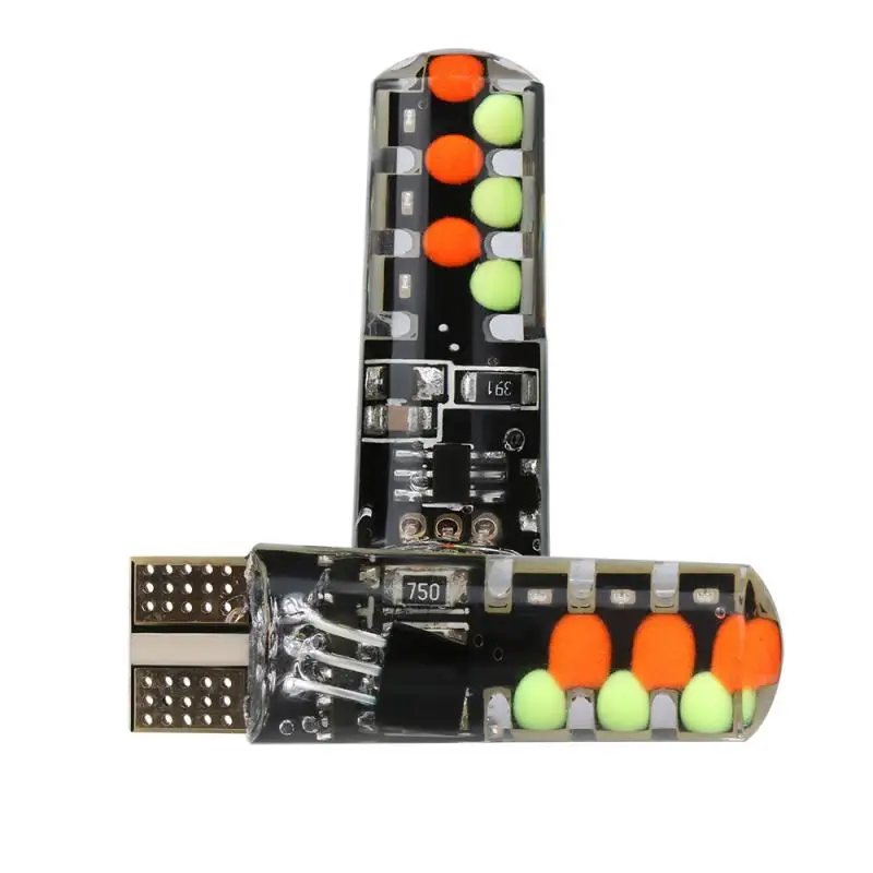 

Pair T10 COB RGB LED Car Clearance Lights Reading Lamp Multi-Color Car Remote Control Width Lamp Side Light Bulbs