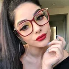 TR90 металлические красные очки кошачий глаз, женские элементы, прозрачные линзы, квадратные очки, оправа для Женщин, Модные оптические oculos grau feminino UV400