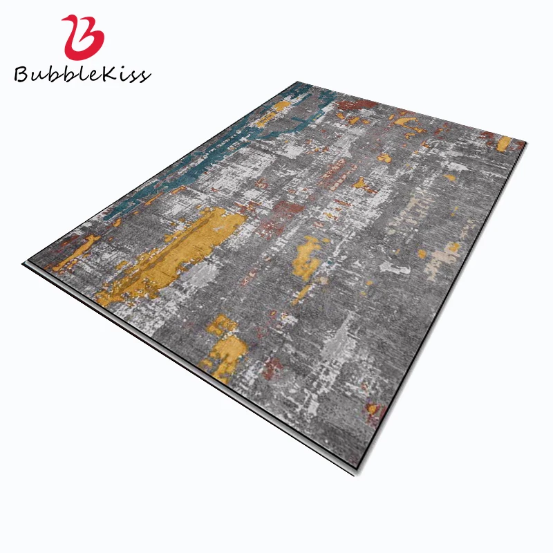 

Bubble Kiss Modern Home Customized Carpet for Bedroom Abstract Oil Painting Pattern Living Room Carpet Non-Slip Bedside Area Rug