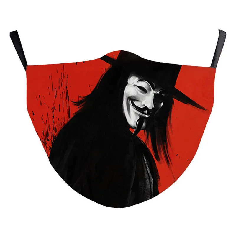 Пленка V для Вендетта искусственная маска лица пылезащитный реквизит мужчин и