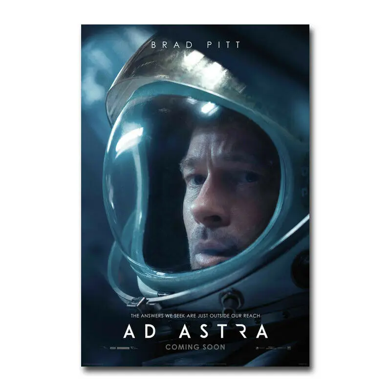 Пленка на тему фильма Ad Astra Брэд Питт Томми Ли Джонс шелковая ткань яркая