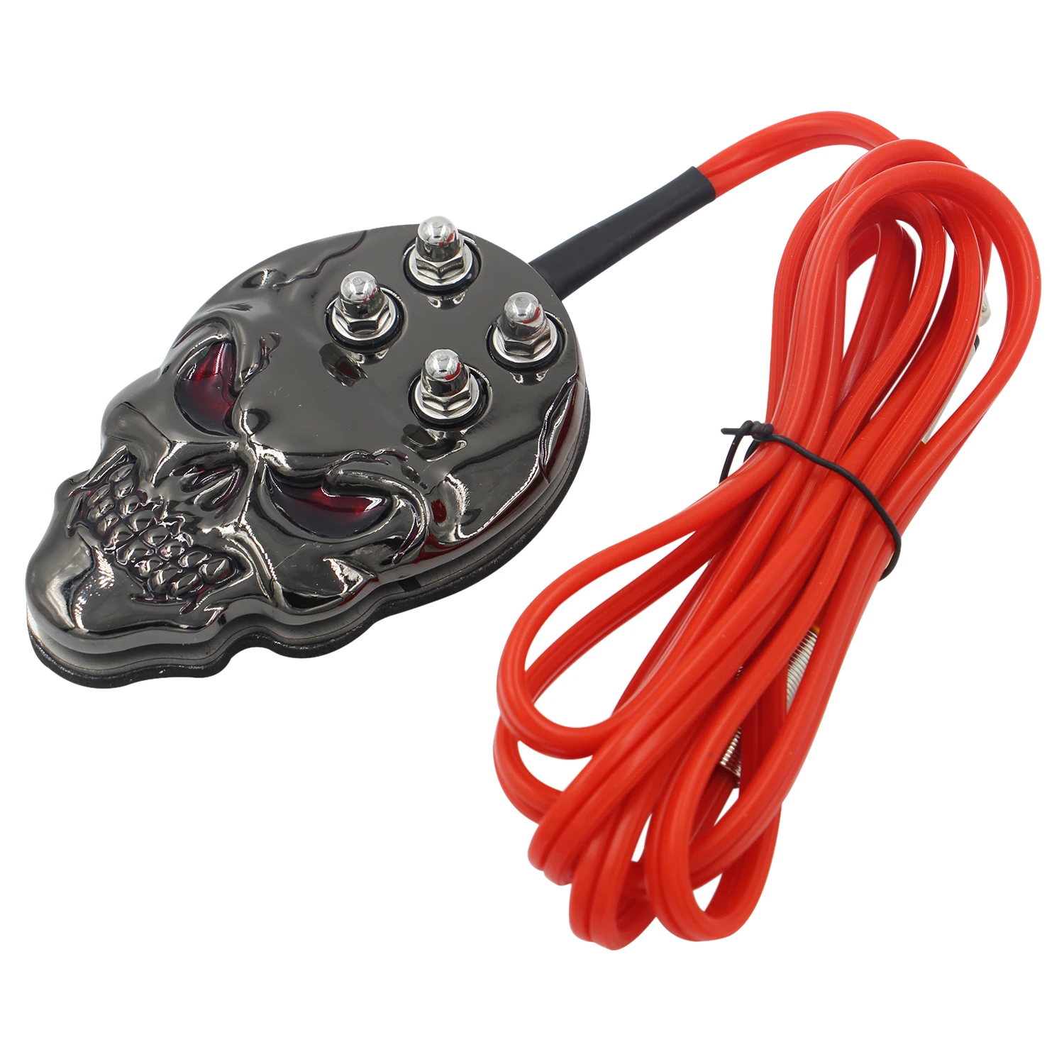 Stainless Steel Skull Tattoo Foot Switch Tattoo Pedal For Tattoo Power Supply Free Shipping
