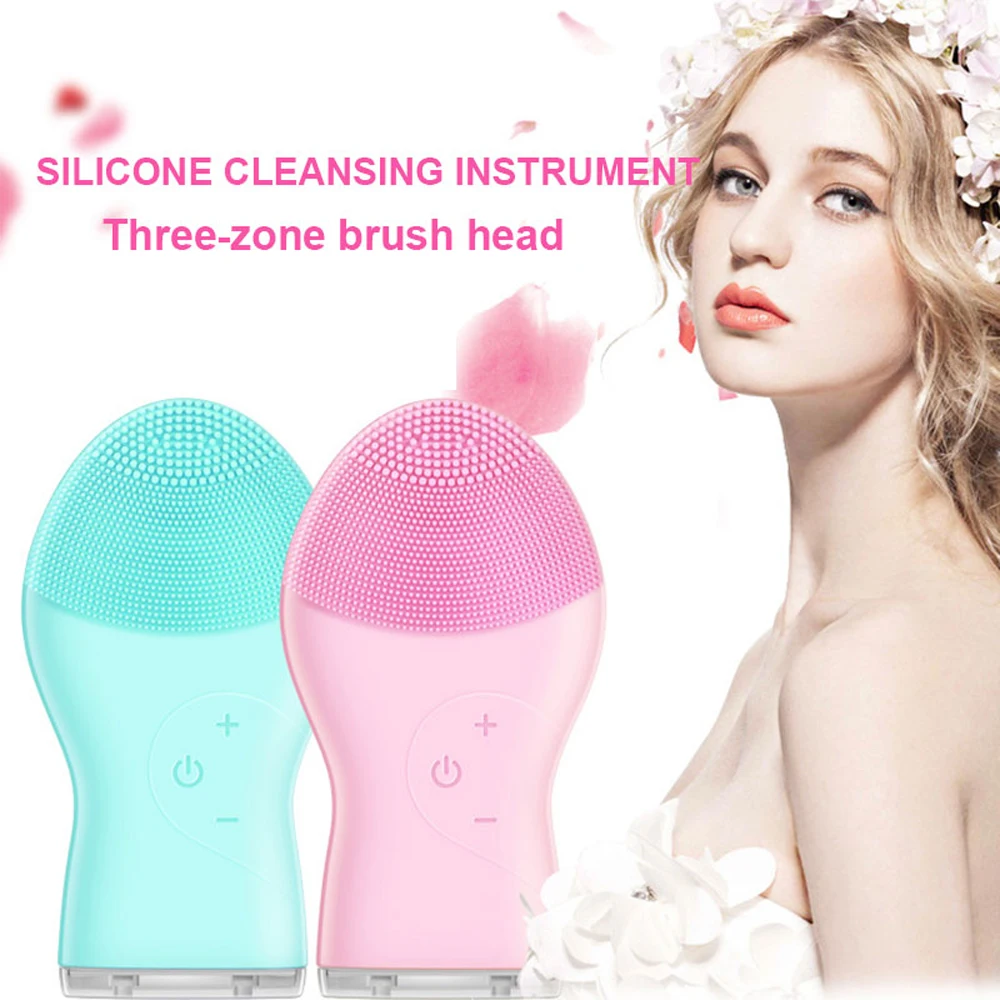 Электрический силиконовый очищающее средство для лица Мягкий лицевой глубокий