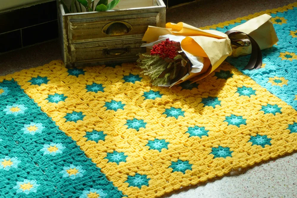 Крючком ручной работы афганское одеяло чехол для стола крючком подушка дивана