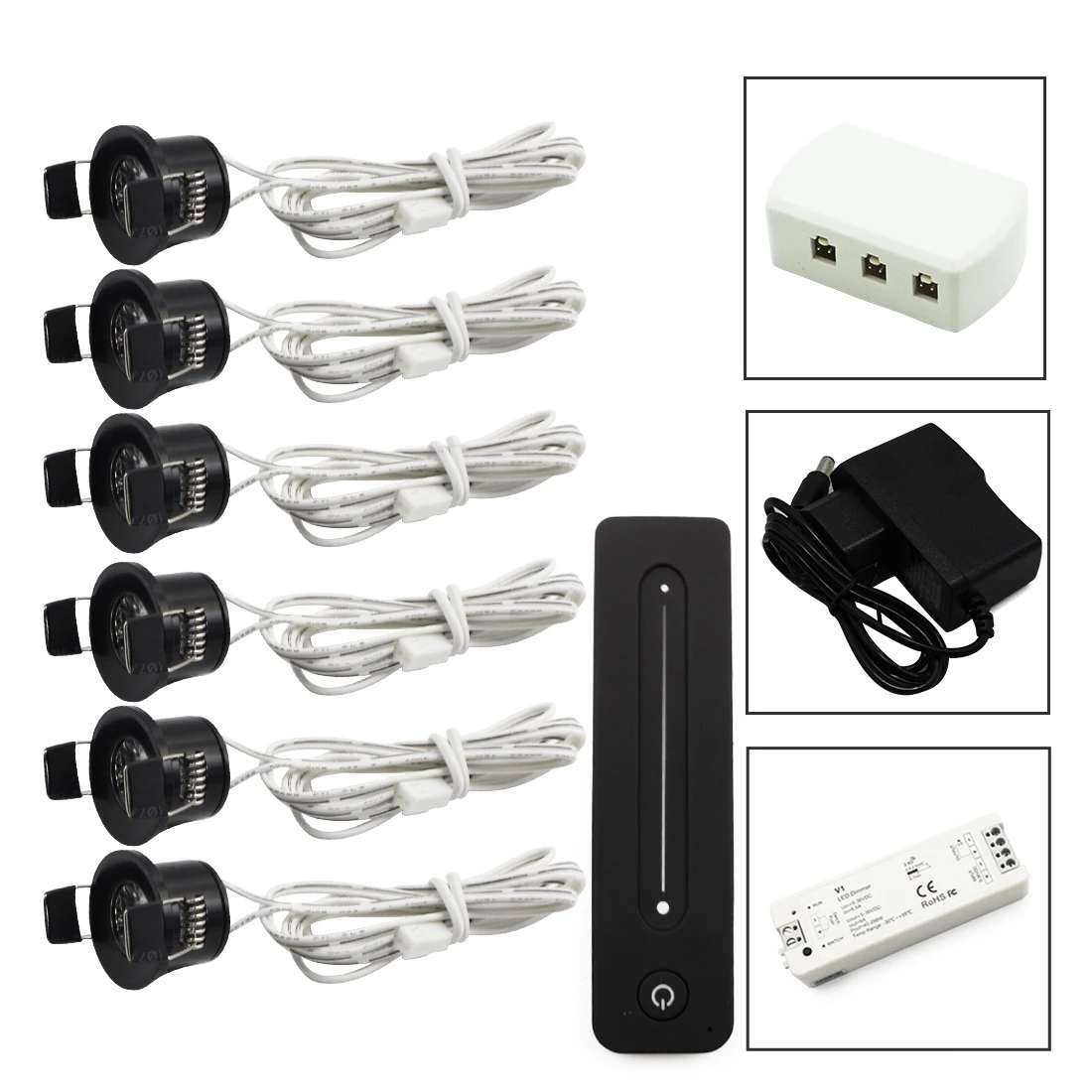 Black X6 One Way Светодиодный IARY 12V Мини светодиодный прожектор светодиодный светильник с регулируемой яркостью, 24 ламп четыре Управление памяти пульт дистанционного управления может быть установлен драйвер 6/12 Настенные светильники один Управление; - Испускаемый цвет: Black X6 One Way