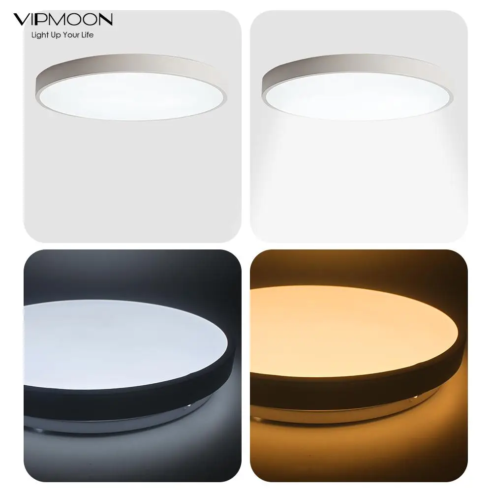 

VIPMOON Ultra Thin LED Ceiling Lights 18W/24W/48W Modern Surface Mounted Led Panel Ceiling Lamp for Living Room Lighting Fixture