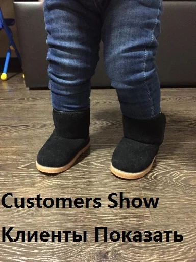 Модные детские зимние ботинки кожаные ботинки-мартинсы для маленьких мальчиков