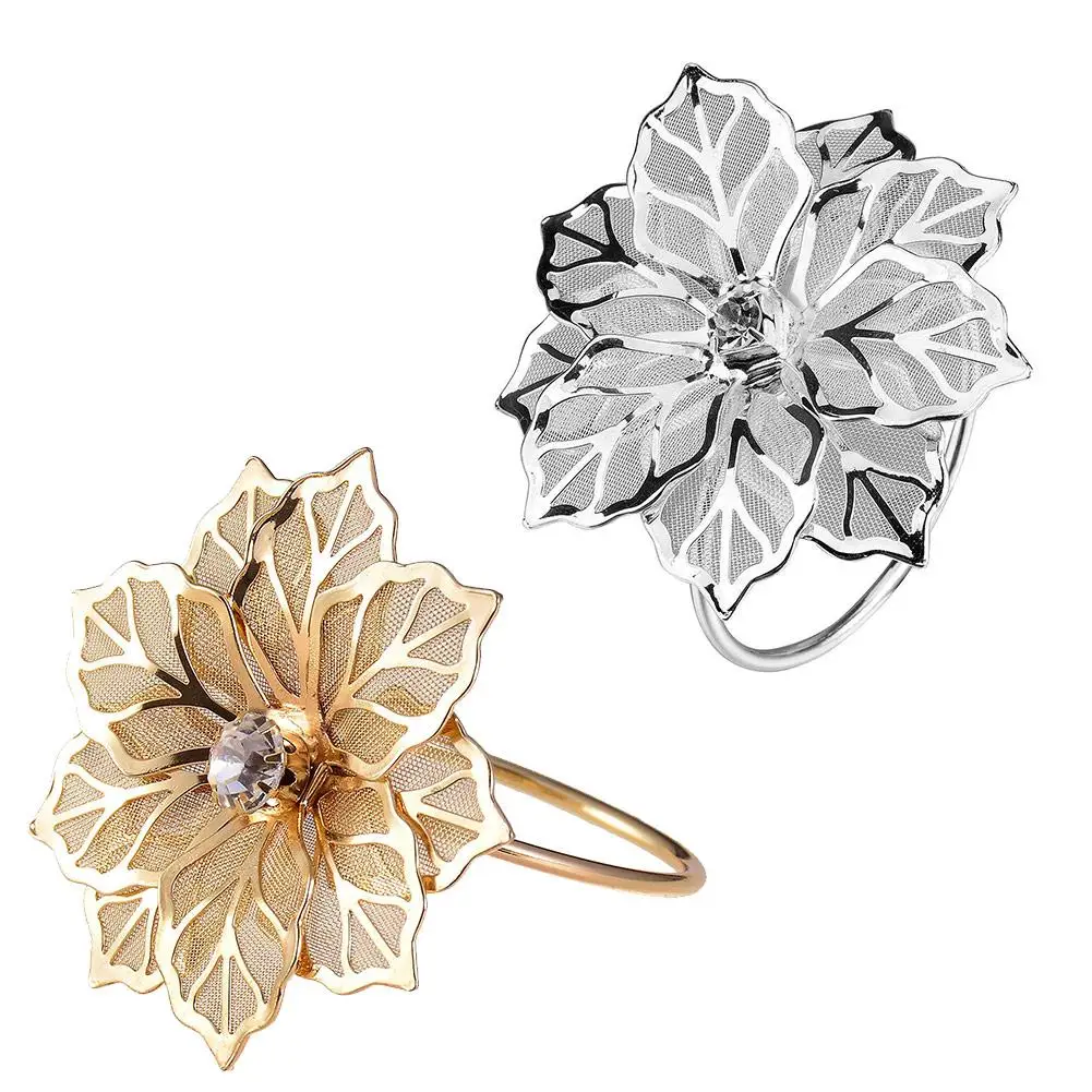 6 шт. кольца для салфеток с ажурным цветком свадебного банкета обеда вечерние