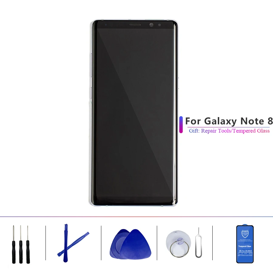 Super AMOLED с рамкой для Samsung Galaxy Note 8 Note8Lcd дисплей сенсорный экран дигитайзер N950 note ЖК