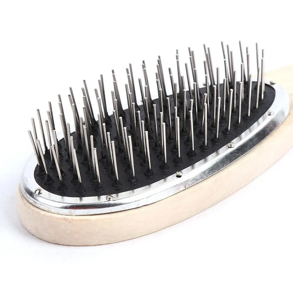 Natural Boar Bristle Hairbrush Mini Handle Massage Comb Anti-static Hair Scalp Paddle Brushes Barber Brush Styling Tools | Красота и