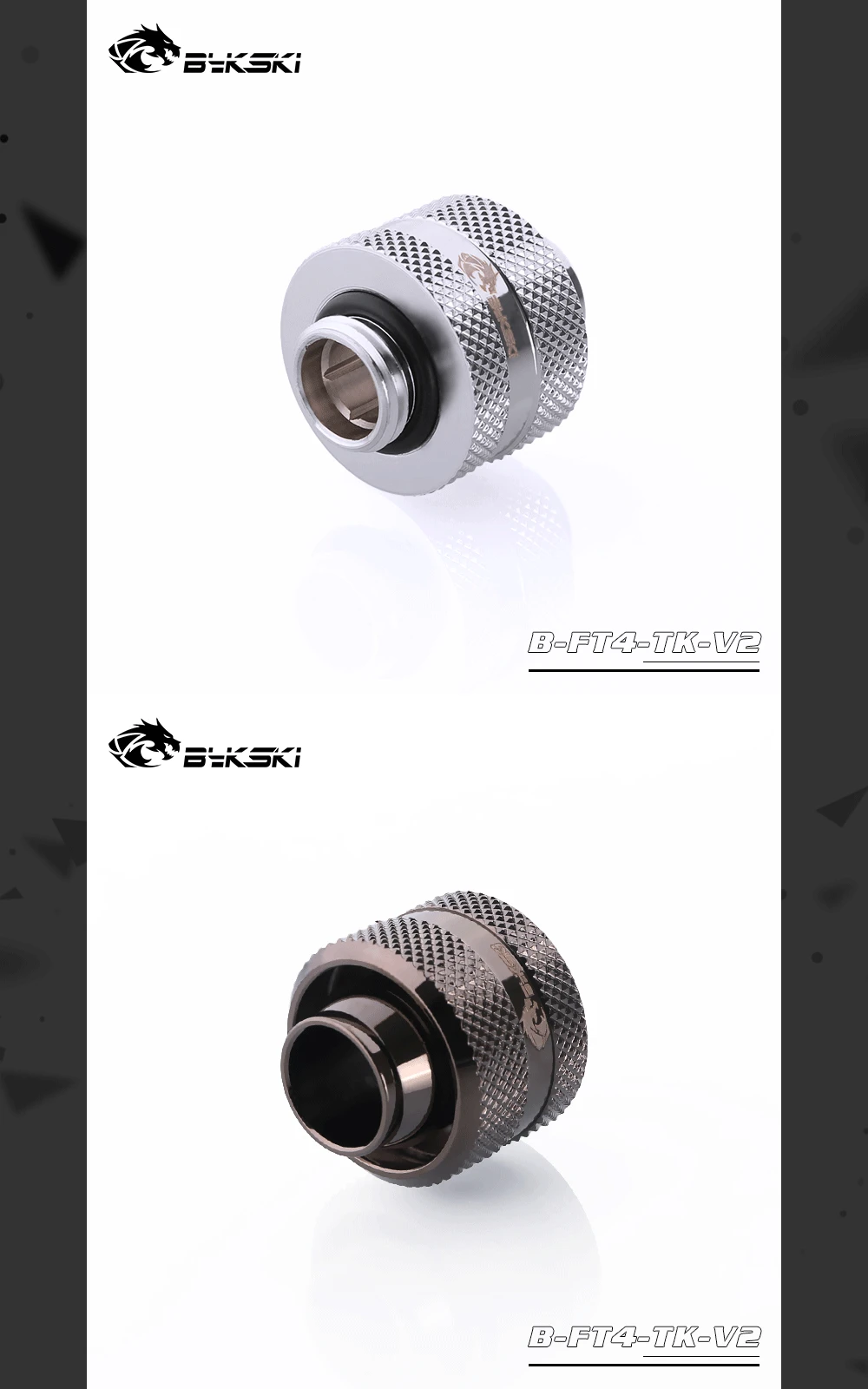 Bybykski B-FT4-TK-V2, 1/" ID* 6/8" OD 13x19 мм Мягкие трубные фитфитинги, G1/" фитаксессуары для мягмягмягмягких трубок