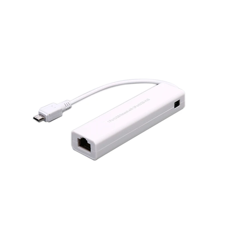 Micro USB to Network LAN Ethernet RJ45 Adapter with 3 Port 2.0 HUB For PC Android Phone Laptop | Компьютеры и офис