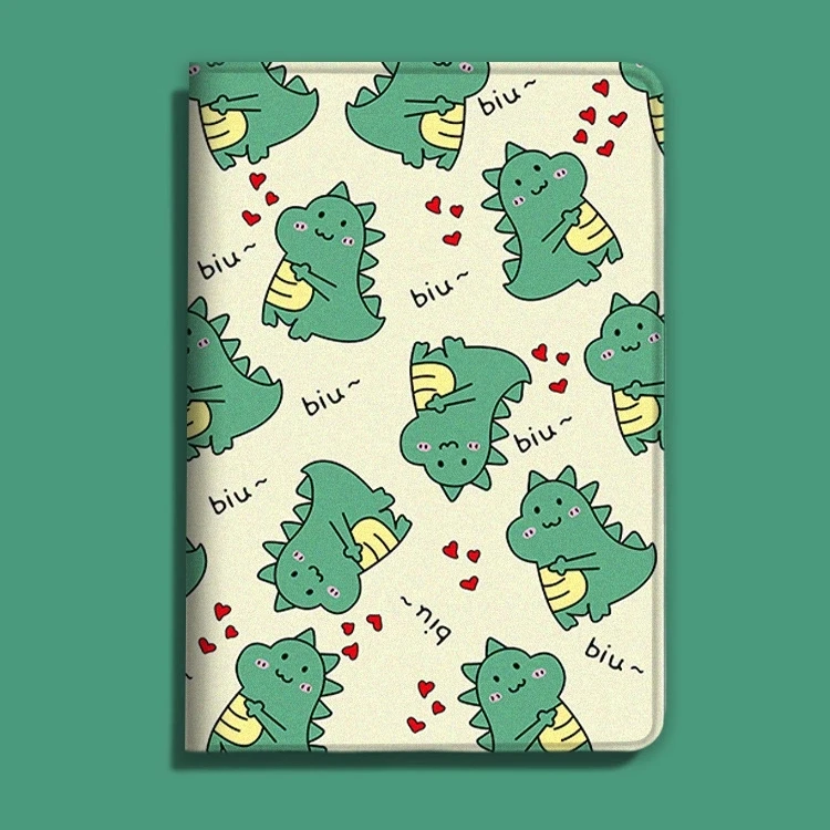 Прекрасный мультфильм Динозавр класса люкс из искусственной кожи чехол для iPad 9 7