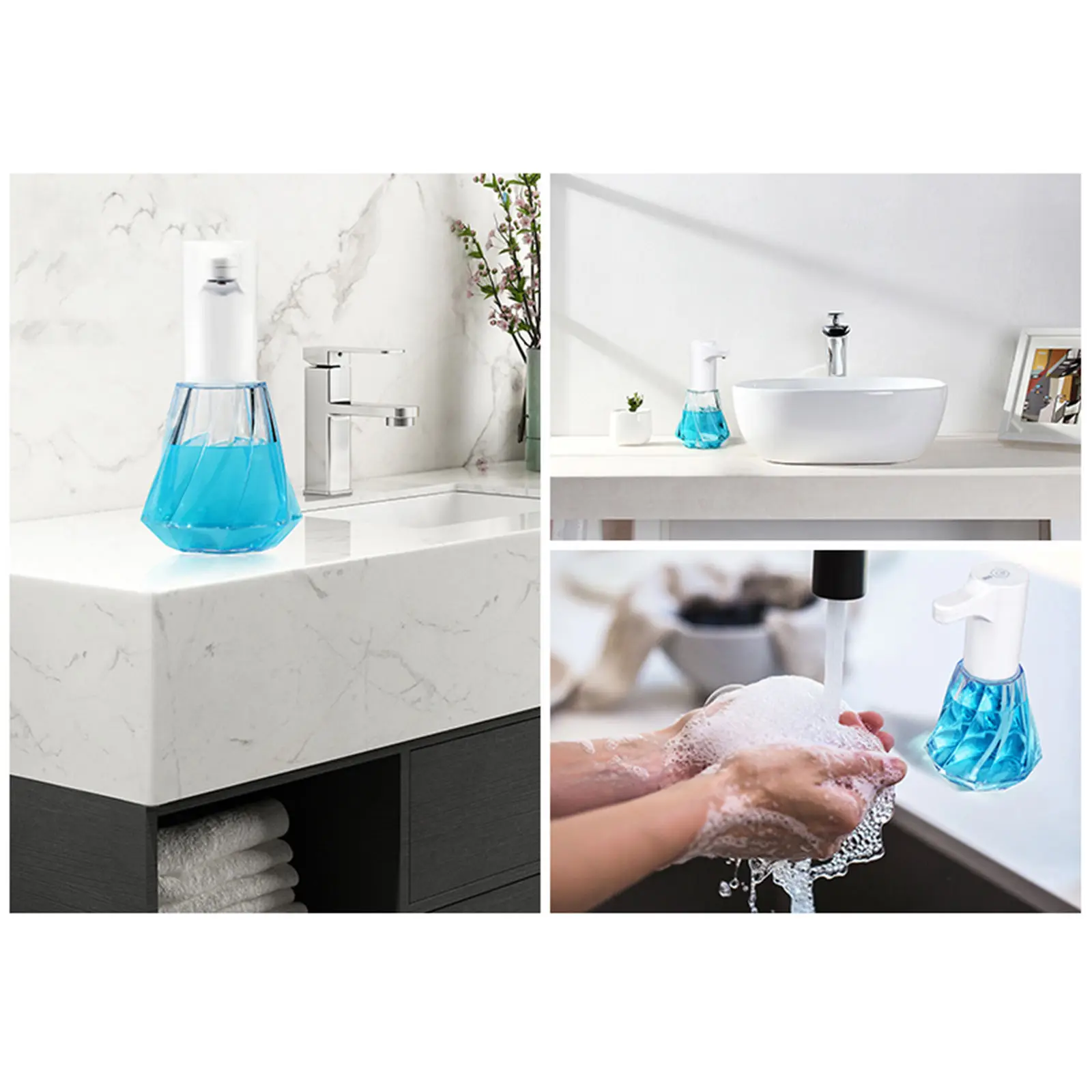 

450ML Liquid Soap Dispenser Automatic USB Charging Handsfree Foam Soap Dispenser Soap Dispenser for Kitchen Bathroom