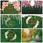 Laeacco фон для фотосъемки детей с днем рождения свадьбы сцены невесты на заказ цветы зеленые растения фон для фотосъемки