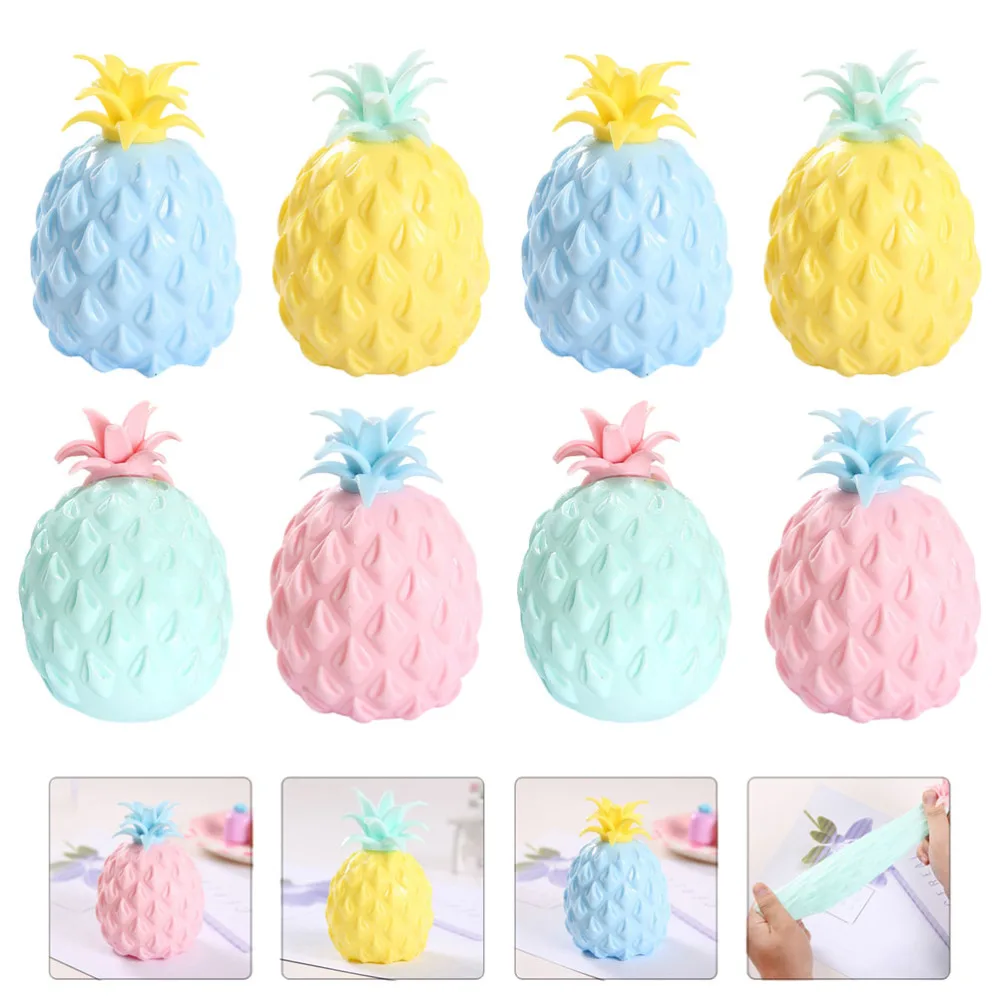 

8pcs Stress Relief Toys Desktop Stress Balls Funny Pineapple Toys Playthings