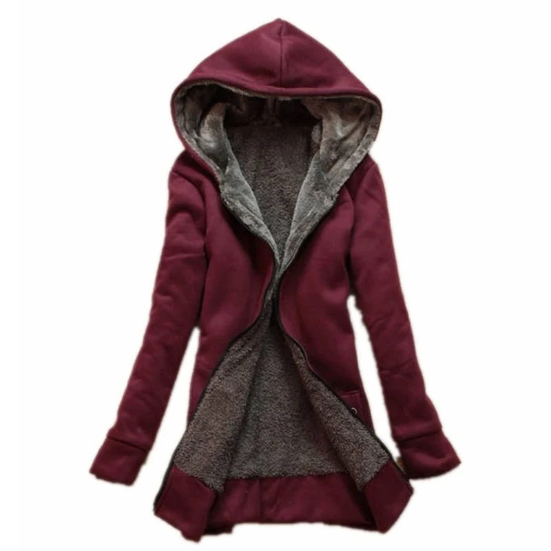 Зимние теплые пальто новый свитер с капюшоном Женский Европа Америка плюс