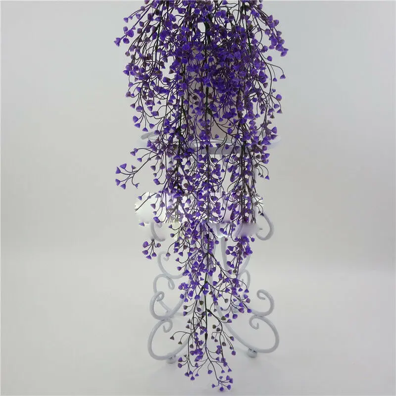

Newest Arrivals Artificial Hanging Lvy Garland Plants Vine Fake Foliage Flower Wisteria Plant Flowers Home Party Decor