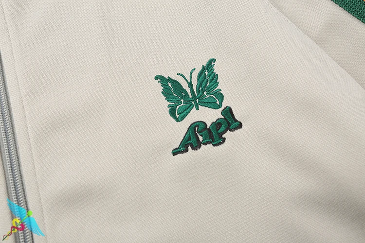 

Needles X Aipl Joint Limited Top Men Women High Quality Embroidered Butterfly Striped Ribbon Sports Jacket Needles Casual Coat
