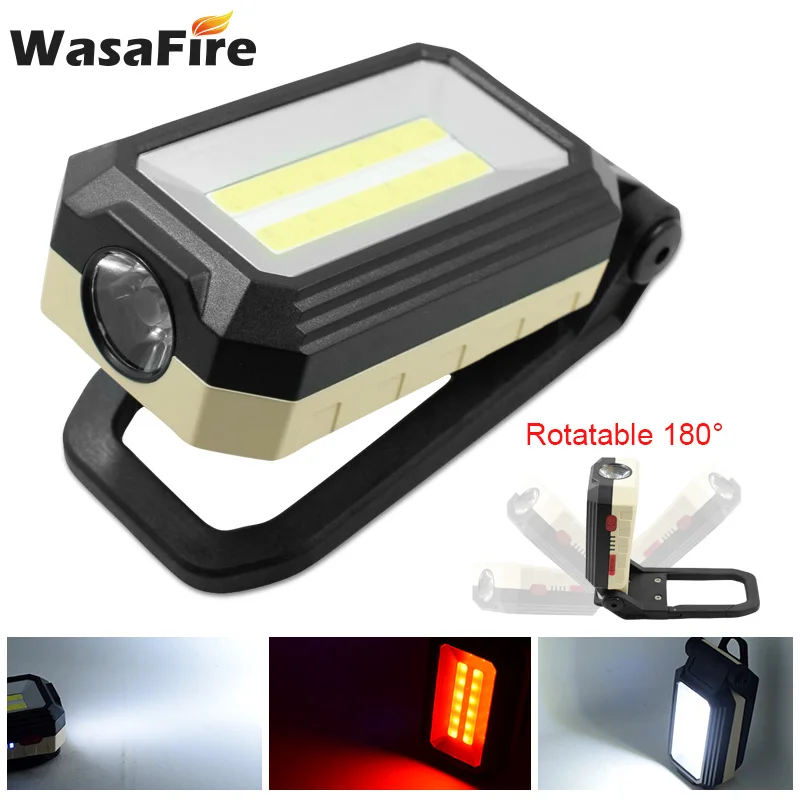 2 шт./лот XPE + COB светодиодный фонарик USB Перезаряжаемые рабочий свет факела