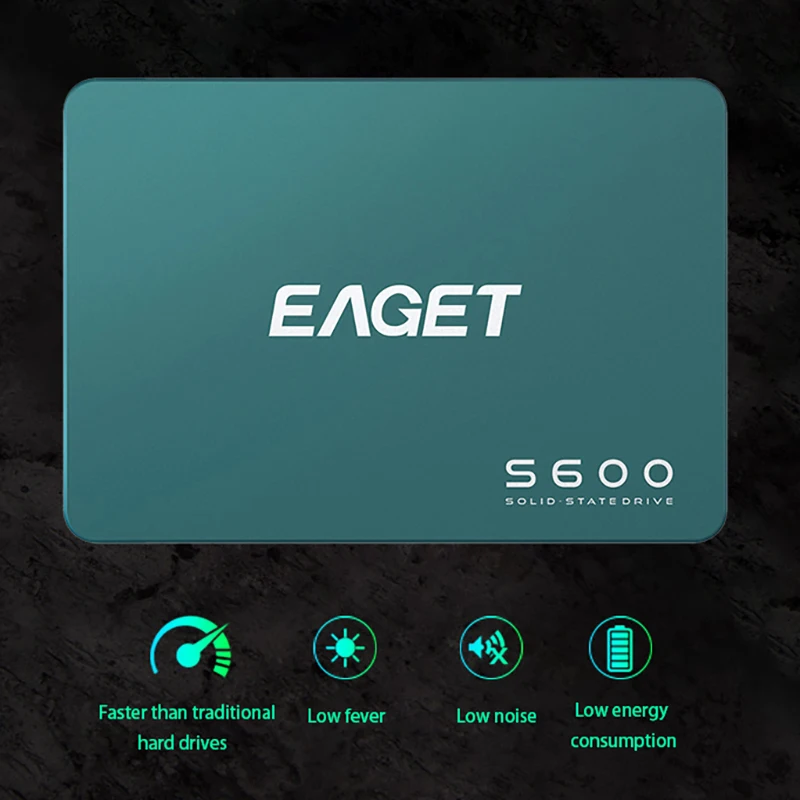 EAGET S600 Solid State Drive, 1TB 2.5 Inch SSD SATA3.0 Internal Solid State Drive, Suitable for Desktop/Notebook Hard Drives