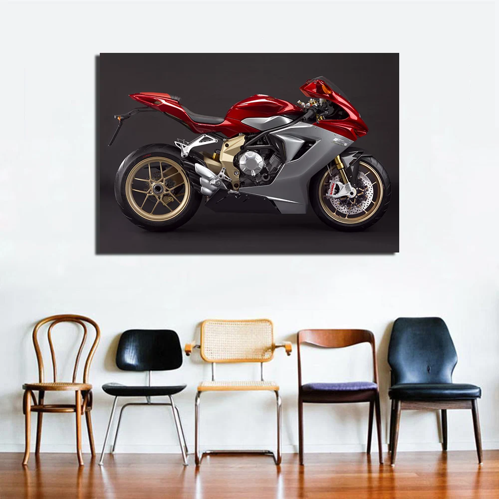 Agusta F3 Serie ORO Super Motorbike Posters Wall Art Canvas Prints Decorative Paintings for Home Decor | Дом и сад
