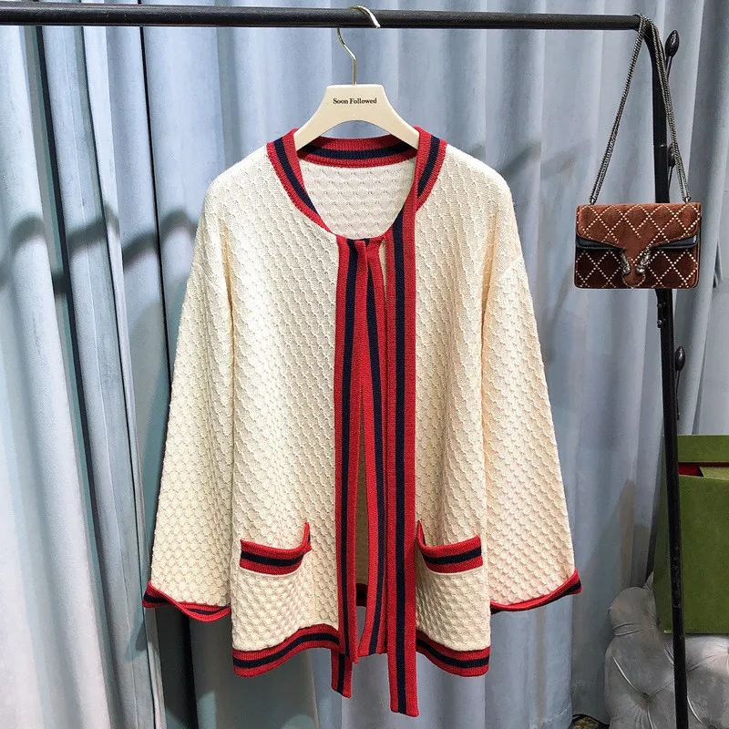 

Autumn Women's Bowtie High Quality 100%Wool cardigans coat B910