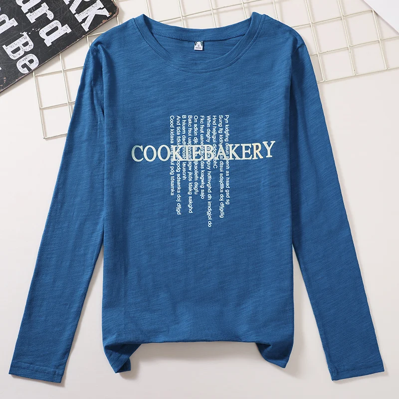 

TuangBiang 2022 High Quality Spring Bamboo Cotton T-Shirts Woman Loose Letter Printing O-Neck Tshirt Lady Holiday Plus Size Tops