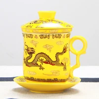 high grade chinese dragon mug ceramic teacups luxury office water cup filter tea cup infuser free shipping