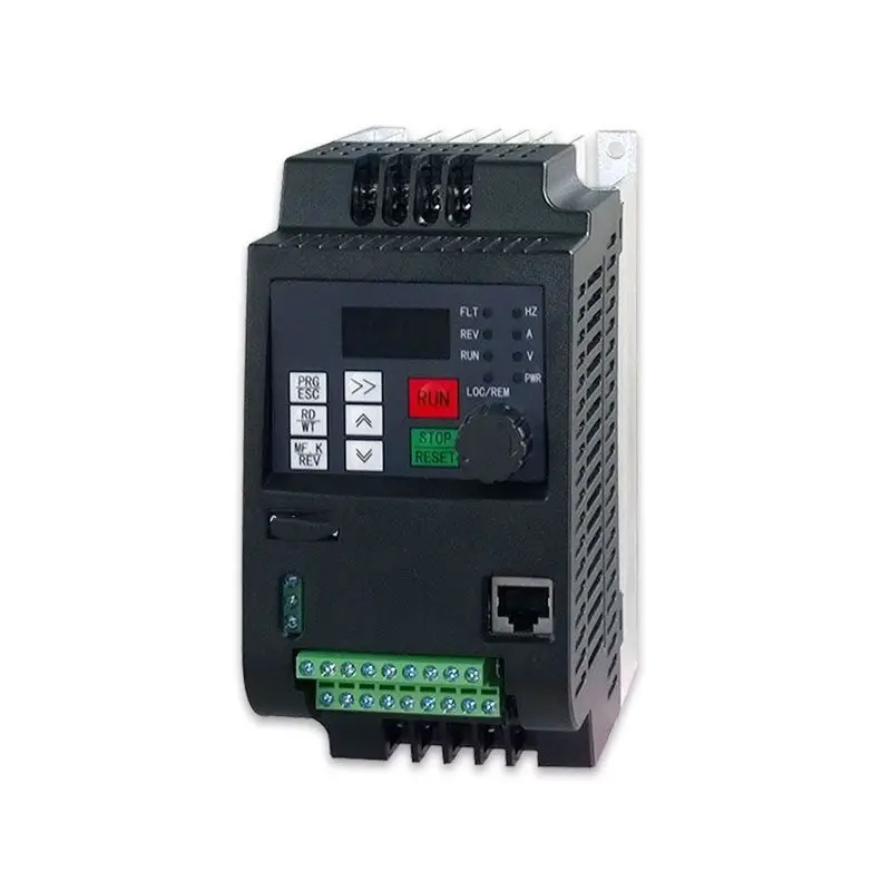 

VFD 0.75kw 1.5kw/2.2kw 220-380 single phase 220v household INPUT and three phases 380v output Frequency inverter