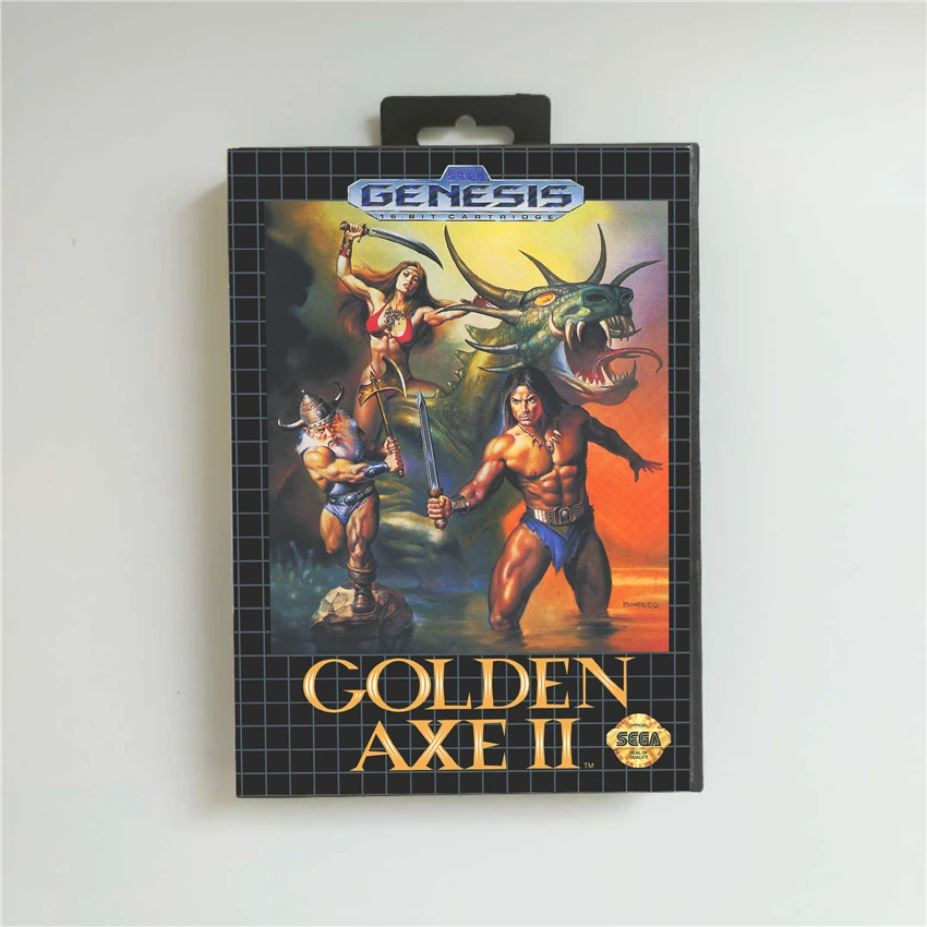 Игровая приставка Golden Axe II 2 крышка США 16 бит с коробкой для Sega Megadrive Genesis|Запасные