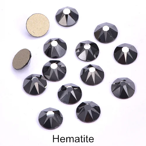 Hematite SS16 144 шт. 2088 Одежда высшего качества прозрачный арт для ногтей со стразами с 16 украшения для ногтей блестящее Стекло Стразы, не требующие горячего крепления H0913 - Цвет: Hematite