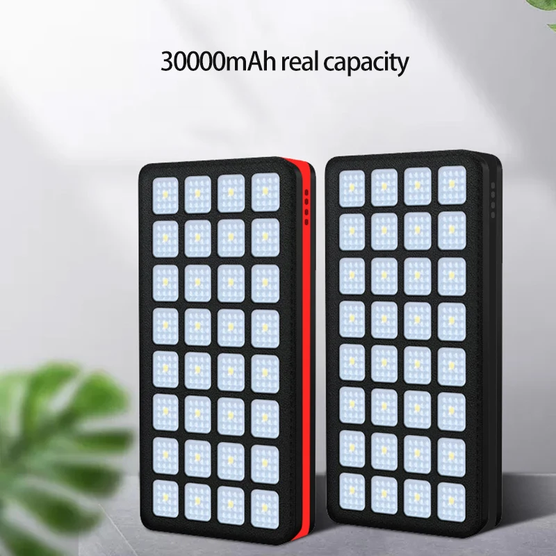 TUOSHIKE 30000mAh power Bank Быстрая зарядка 32 светодиодный внешний аккумулятор зарядное устройство для Iphone 8 XS Xiaomi samsung huawei power bank