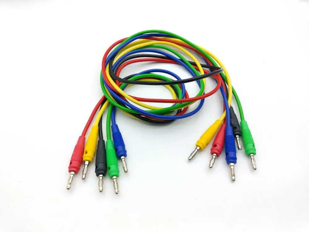 5 шт. Силиконовое напряжение 4 мм кабель со штекером типа банан для связывания