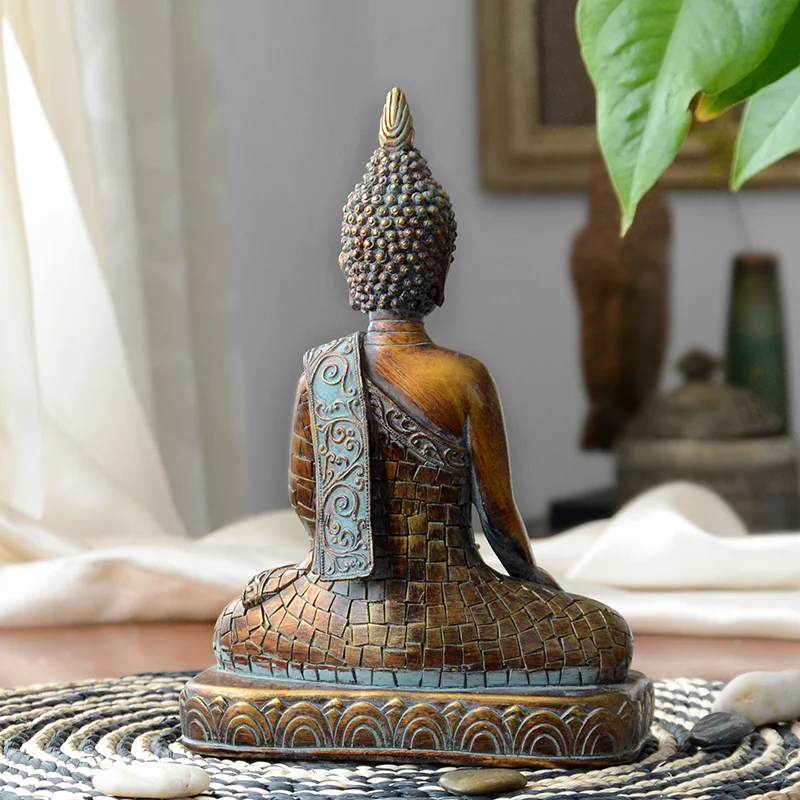 

Buddha statues Thailand Buddha statue sculpture home decor office desk ornament vintage gift figurine Hindu siting Buddha