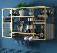 Home wine cabinet wall hanging wine rack living room display goods wall red wine rack hanging wine glass rack