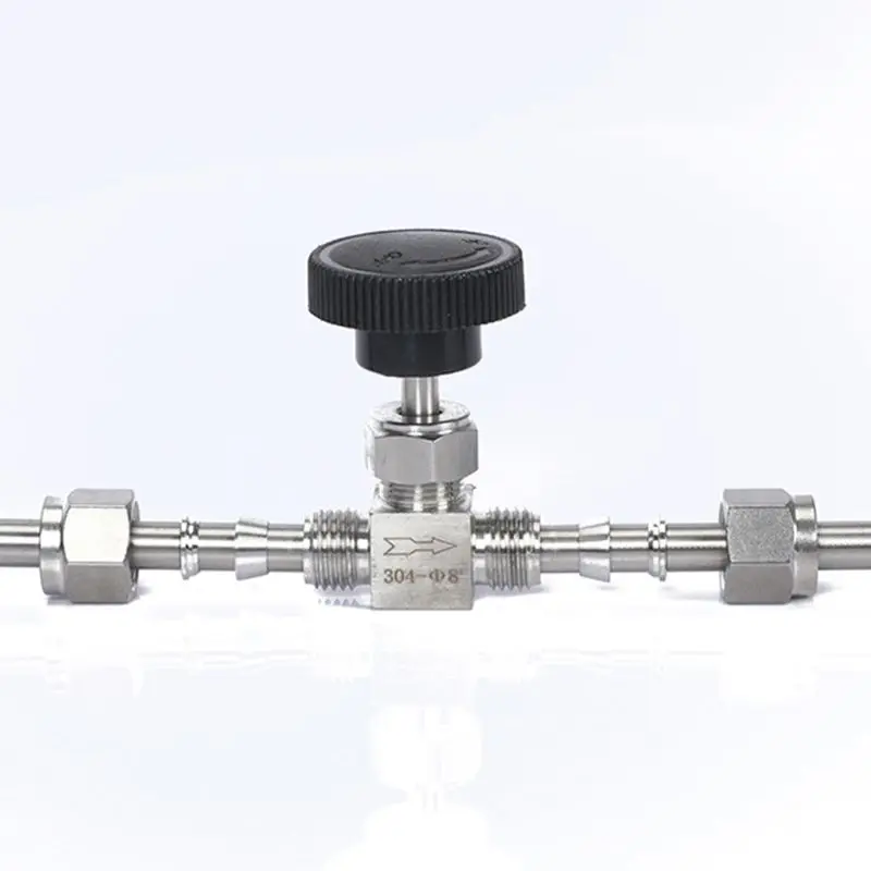 

304 adjustable needle valve OD 6 8 10 3/8" 1/2" inch stainless steel tube kitchen off compression switch