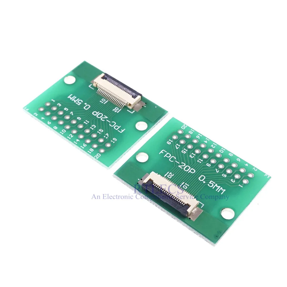 Гибкий плоский кабель FFC/FPC 2 шт. адаптер 20 контактный 0 5 мм до 54 x мм|pcb connector cable|cable