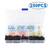 100250pcs heat shrink wire sorder terminal electrical wire connectors insulated solder sleeve tube waterproof butt connectors