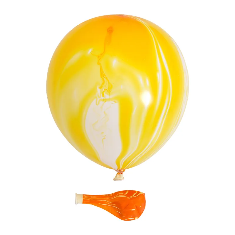 yellow 30 шт. 12 дюймов мраморные латексные шары радужные мраморные шары для свадьбы Детские воздушный шар для вечеринки на день рождения рождественские украшения - Цвет: yellow